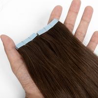 Extensions de cheveux à bandes adhésives en cheveux humains russes Remy vierges, lisses et ondulés, longueur 12-32 pouces, vente en gros, Qingdao Haohao Hair 2026