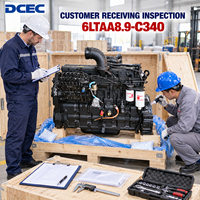 محرك ديزل DCEC سلسلة 6LTAA8.9 بقوة 340 حصان وسرعة 2200 دورة في الدقيقة، طراز 6LTAA8.9-C340 L340 لمضخات المياه ومحطات الطاقة وضواغط الهواء