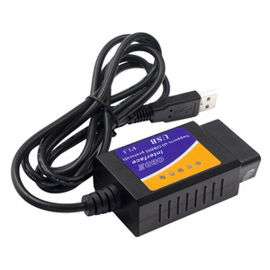 Lecteur de code OBD2 <span class=keywords><strong>ELM327</strong></span> V1.5 USB pour voiture, décodeur de diagnostic automobile pour ordinateur, compatible avec Windows - Product Image 3