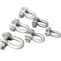 Manille de type U U-7 U-10 U-12 U-16 U-20 galvanisée à chaud pour ligne électrique, accessoire de transmission aérienne