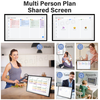 Calendrier numérique intelligent WiFi 15,6 pouces, écran tactile Full HD, tableau des tâches, calendrier numérique mural pour les horaires familiaux