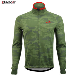 Veste de cyclisme Darevie coupe-vent/chaude, veste thermique d'hiver pour hommes, <span class=keywords><strong>polaire</strong></span> personnalisée, <span class=keywords><strong>camouflage</strong></span> avec treillis teinté - Product Image 2