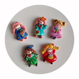 Résine Kawaii dessin animé <span class=keywords><strong>Clown</strong></span> fille Flatback Figurines Scrapbook bricolage fête épingle à cheveux embellissements artisanat accessoires - Product Image 6