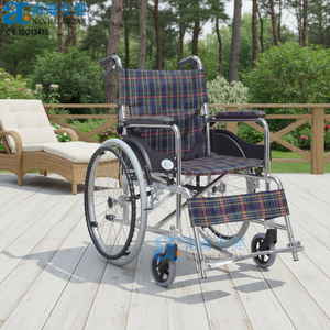 Silla de Ruedas Manual Ligera de Aluminio para Suplementos Sanitarios y <span class=keywords><strong>Fisioterapia</strong></span>, Silla de Ruedas Asistida - Product Image 1