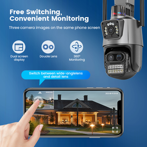 9MP HD Icsee 8x Optischer Zoom Icsee Wifi-Kamera mit drei Augen Wireless Cloud PTZ Auto Tracking Outdoor Wasserdichtes CCTV Bunte Nacht - Product Image 5