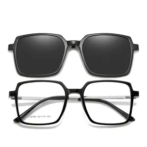새로운 도착 tr90 품질 나이트 비전 남성 여성 디자인 편광 태양 안경에 특대 클립