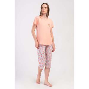 Combinaison de nuit ovale à manches courtes et col rond pour femmes - Product Image 4