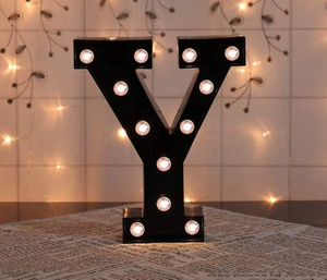 Insegna luminosa con lampadina Insegna con lettere in alluminio 3D Personalizzata per aziende IT È utilizzata per feste di compleanno, occasioni pubblicitarie per proposte di matrimonio - Product Image 2