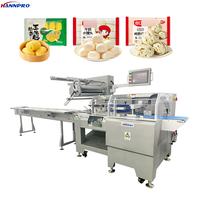 Machine d'emballage à flux d'oreiller horizontal pour pain et petits pains cuits à la vapeur HP-602W 8 SERVO