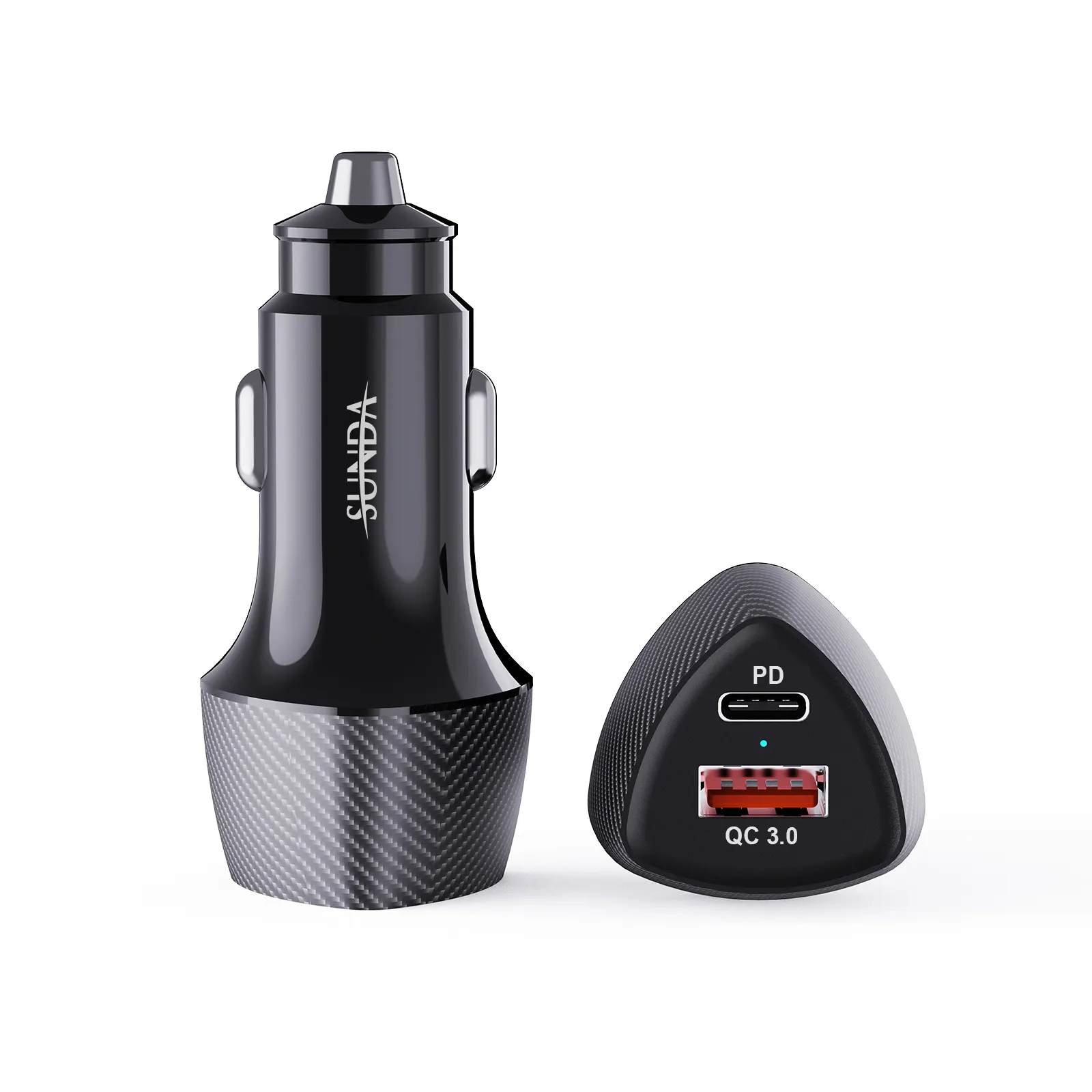 Fast Charging Car Charger Type C USB C QC3.0 PD30W Mini Car Charger Adapter Mobile Cell Phone Gift Quick Chargers In Car