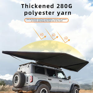 Conception d'usine 180 °   Tente latérale de voiture en forme d'éventail, ouverture rapide, haute protection UV et imperméable, 2,5 m - Product Image 3
