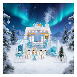 Kit de Casa de Muñecas de Plástico para Niños, con Muebles y Accesorios para Armar, Mini Casa Creativa, Regalo de Cumpleaños para Niños - Product Image 5