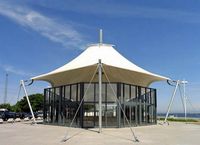 Techo de Lona Ligero para Tribunas con Estructura de Acero Ingeniería, Servicios de Soldadura y Doblado para Áreas de Asientos Públicos