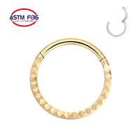 Bijoux de mode en Titane ASTM F136 pour enfants : Piercings de nez, Anneaux clicker articulés pour oreilles, lèvres, mamelons et nombrils