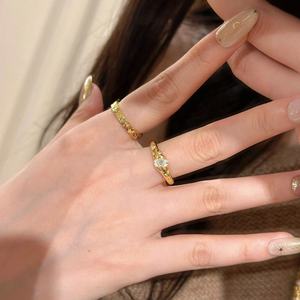 Nouvelle bague <span class=keywords><strong>en</strong></span> acier inoxydable de forme œuf de <span class=keywords><strong>pigeon</strong></span>, design zircon, bijoux haut de gamme et romantiques - Product Image 3