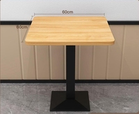 Ensemble de table et de chaises de salle à manger carrées en bois modernes pour utilisation dans les cafés de restauration rapide, 2 places