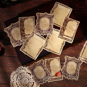 Etiquetas de Papel Offset de Cartón con Troquelado Personalizado, Estampado en Caliente, para Scrapbooking, Diario, Papelería, Blocs de Notas Versátiles de Estilo Vintage Británico - Product Image 3