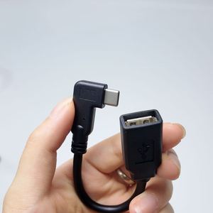 Adaptor USB Type C Male ke USB A Female OTG Sudut 90 Derajat Kabel Pendek untuk Transfer Data Mendukung Kustomisasi - Product Image 5