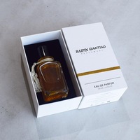 Nuevo Diseño, Botella de Perfume de Vidrio Transparente de Lujo con Pulverizador y Tapón Negro Redondo, 30ml 50ml 100ml, con Caja