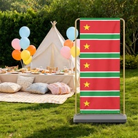 Toile de fond polyvalente en tissu avec drapeau national de la Guadeloupe, pour la mise en scène de multiples événements en intérieur et l'affichage mural artistique domestique