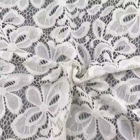 Tissu de dentelle guipure brodé en coton nylon personnalisé pour la décoration