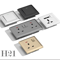 Prises électriques universelles USB Type C du Royaume-Uni, interrupteurs et prises murales domestiques avec voyant lumineux, 13A, pour usage industriel