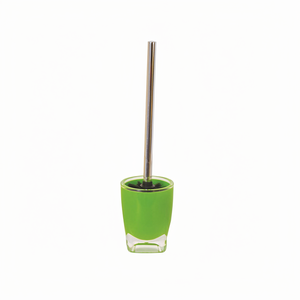 Portascopino WC MSV in plastica e acciaio inossidabile di colore verde - Product Image 2