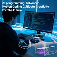 Dron Educativo Programable S3, Mini Dron con Cámara 4K, Motor sin Escobillas, Dron RC FPV para Niños, Regalo de Aprendizaje STEM