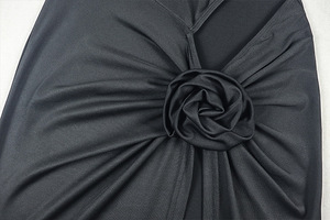 NUEVO STOCK Vestido de mujer de manga solitaria Vestido maxi de flores en 3D Abertura lateral Trajes - Product Image 6
