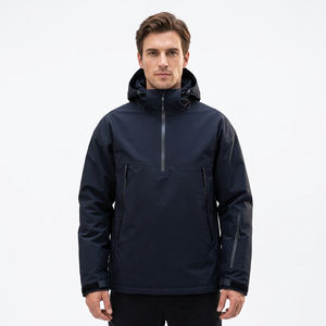 Veste de ski imperméable coupe-vent à capuche avec fermeture éclair en polyester pour le ski, le snowboard, hommes, femmes, couple - Product Image 1