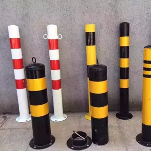 Barrière de circulation, Jaune Noir Bornes En Acier