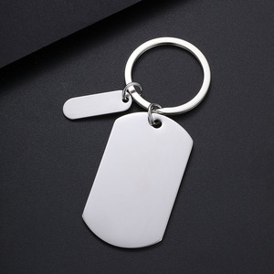 <span class=keywords><strong>Porte</strong></span>-<span class=keywords><strong>clés</strong></span> long en acier inoxydable avec impression laser couleur, matériau vierge pour cadeaux de fêtes - Product Image 2