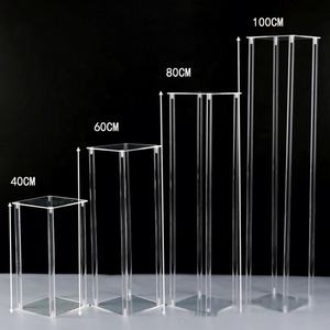 زينة للحفلات حامل زهور من الأكريليك مزهرية زهور لتزيين طاولات حفلات الزفاف - Product Image 4