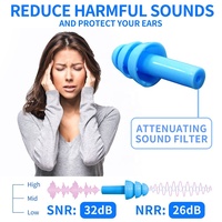Oreillettes en Silicone, avec cordon de sécurité, réutilisables, de haute qualité, norme CE, 100 pièces