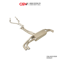 Système d'échappement Catback avec silencieux de course en acier inoxydable 304 à sonorité active pour Audi RS Q8 4.0T 2019-2024 avec valves électriques