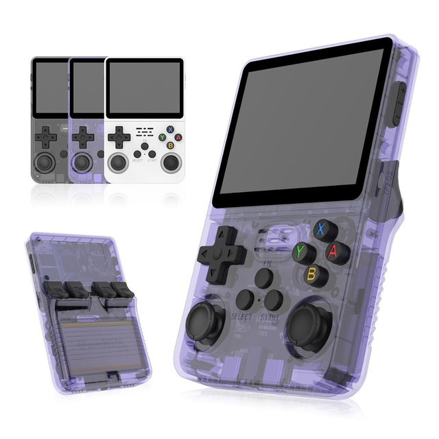 3.5 Inch 64GB Preinstalled Emulator System Portable Gaming Children's Gifts R36S Handheld Retro Games Console