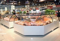 Vitrine réfrigérée présentoir à viande réfrigérateur glacière réfrigérateur poisson vitrine viande présentoir refroidisseur commercial