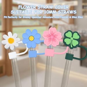 Protège-pailles anti-poussière de 0,4 pouce avec embouts en silicone/PVC multi-designs pour pailles de 10 mm pour les fêtes - Product Image 5