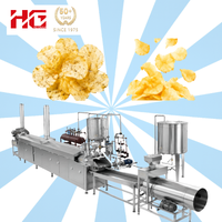 Ligne de production automatique de chips et de frites fraîches avec mélangeur de farine et stérilisateur alimentaire, capacité de 300 kg/h