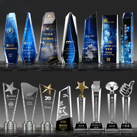 Trophée en cristal iceberg créatif avec logo sablé, coffret cadeau, vente en gros usine, prix de réunion annuelle