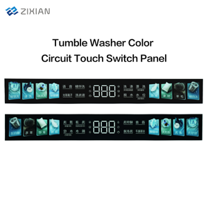 OEM zeefdruk PET/PC materiaal kleurentouchschakelaar membraan toetsenbord voor wasmachines - Product Image 1