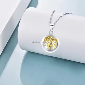 2025 Venta caliente embarazo mujeres bebé joyería regalo moda Árbol de la vida Bola de los deseos collar mexicano colgante para futura mamá - Product Image 1