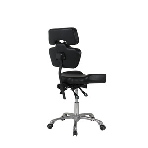 Chaise de tatouage ergonomique avec hauteur et accoudoirs réglables pour usage en studio, modèle 9977 en cuir noir - Product Image 5