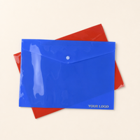 Porte-documents A4 personnalisés en PP avec bouton-pression, enveloppes transparentes en polypropylène, pochettes de présentation pour bureau, OEM ODM