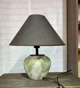 <span class=keywords><strong>Verde</strong></span> claro y blanco Minimalista Wabi-sabi Estilo de lujo Lámpara de mesa de cerámica de alta calidad Cerámica con pantalla - Product Image 4
