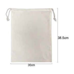 שקיות אבק מכותנה בהתאמה אישית סיטונאיות, שקית תכשיטים יוקרתית, שקיות אבק מבד כותנה עם שרוך והדפס לוגו - Product Image 4