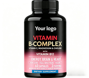 Capsules OEM à marque privée à action rapide, enrichies en Vitamines B2, B12, <span class=keywords><strong>B1</strong></span>, B3, B5, <span class=keywords><strong>B6</strong></span>, B7, B8, <span class=keywords><strong>B9</strong></span>, pour l'énergie, le cerveau, le magnésium, la choline et les complexes de Vitamines B et C - Product Image 1