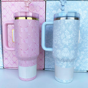 Novelty Promotional Business Present Stainless Steel 40oz Tumbler Cup Insulation <b>Coffee</b> <b>Mug</b> with Straw Topper <b>Set</b> Gift Box - Product Image 2