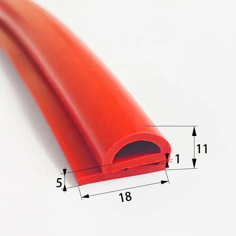 Ekstrüzyon yüksek sıcaklık toz fırın kapağı esnek E / B tipi şekli silikon kauçuk conta şerit