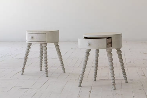 Shabby Chic Vintage Style Rustic Furniture Nightstand Modern Birch Wood <strong>White</strong> <strong>Bedside</strong> with Smart Drawer for Bedroom or Hotel Use - Product Image 5